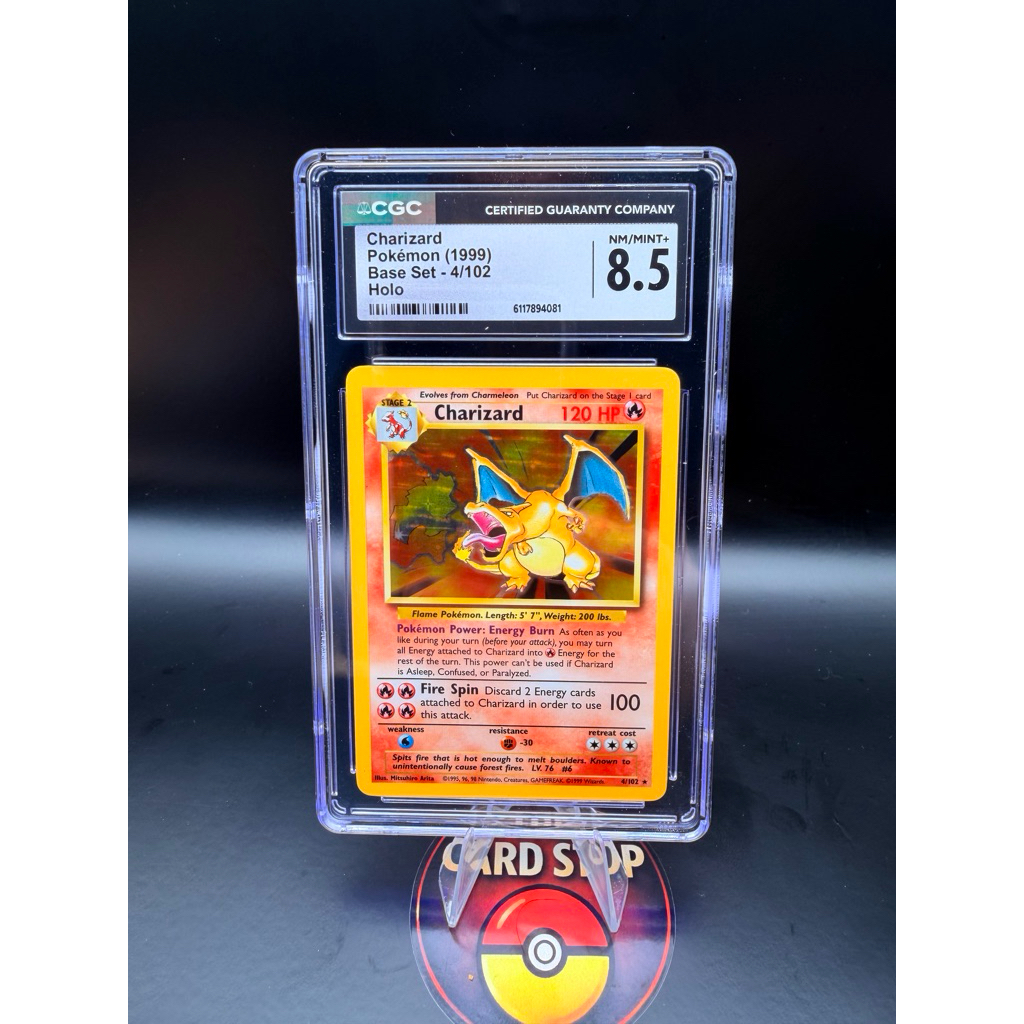Graded Cards - Pokemon - English Base Set Charizard CGC 8.5