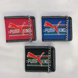 กระเป๋าสตางค์ใบสั้น (เลือกสีได้)แบบสายโซ่ ขนาด2พับ ใส่ธนบัตร เหรียญ ใช้ได้ทั้งเด็กชายและหญิง