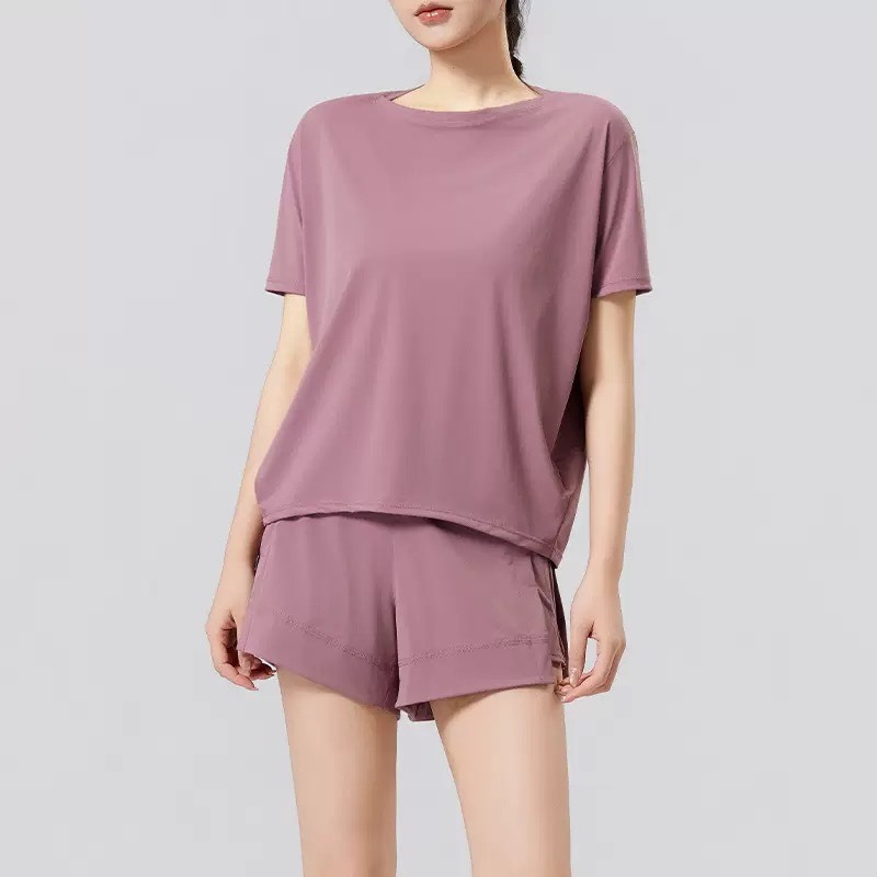 (Plussize S-5XL) Bigbraco | PS011-เสื้อแขนสั้นออกกำลังกายรับหน้าร้อน ทรงคอสูง