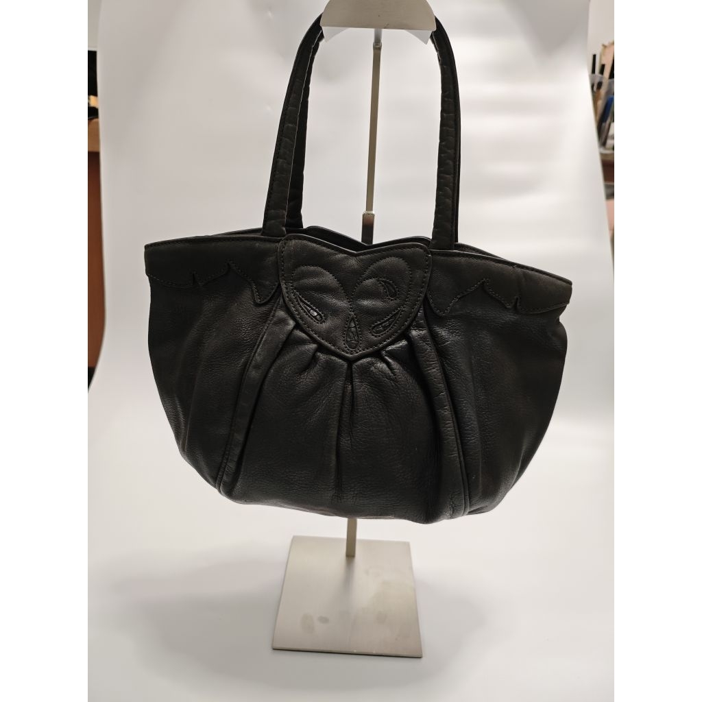 IBIZA VINTAGE ALL BLACK กระเป๋าหนังแท้มือสอง กระเป๋ามือสอง