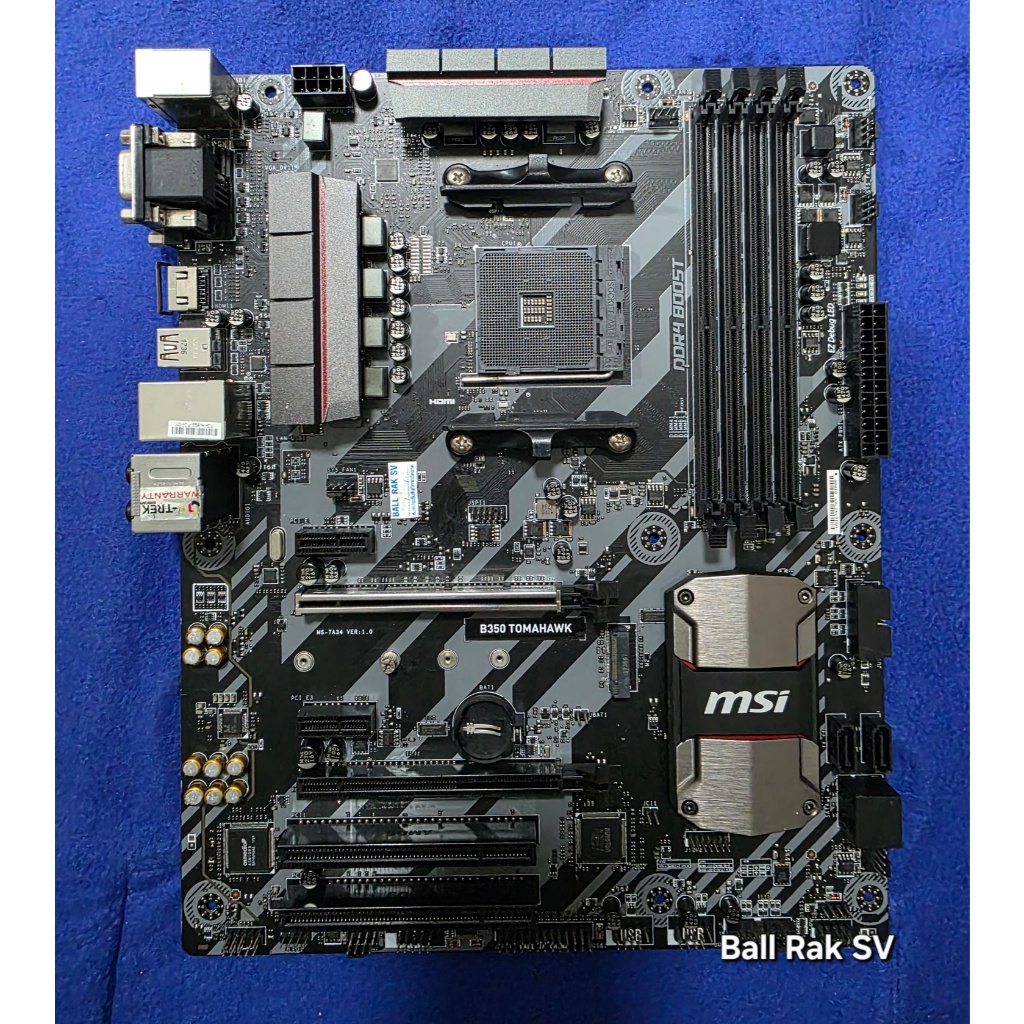 เมนบอร์ด MSI B350 TOMAHAWK/SOCKET : AM4 ไม่มีฝาหลัง