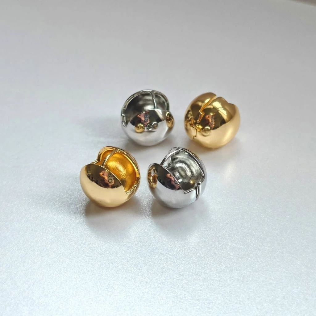 💫 nnlin. Ball 3D ต่างหูทรงกลม 3D (ก้านเงินแท้ S925)