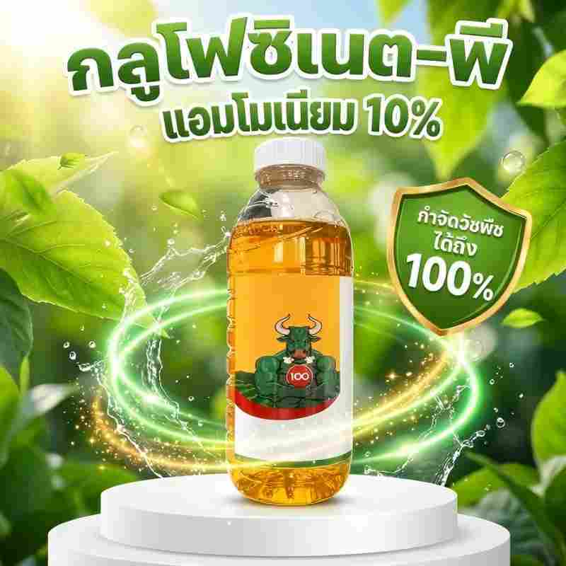 ขวดใหญ่ 100 กรัม ของสารละลายเข้มข้นประสิทธิภาพสูงจากแอมโมเนียมฟอสโฟเนต | คัดสรรคุณภาพดีเยี่ยม คุ้มค่าเกินราคา | ฆ่าหญ้าข