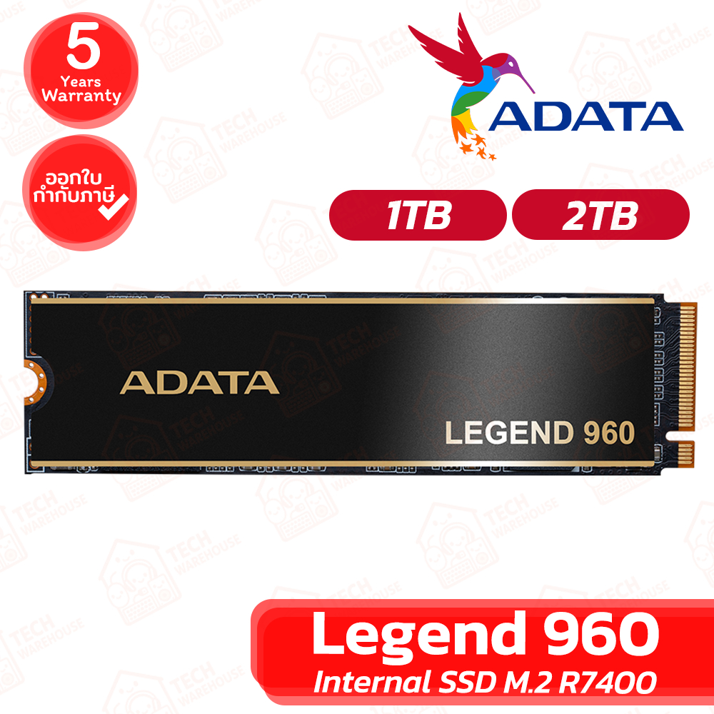 Adata Legend 960 Internal SSD M.2 R7400 [1TB, 2TB] เอสเอสดี ของแท้ ประกันศูนย์ 5ปี