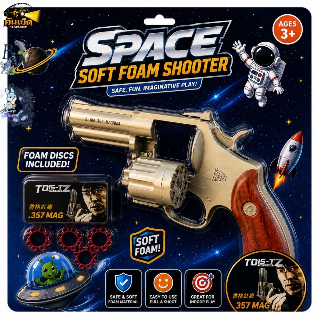 SPACE EXPLORER 357 MAG นักสำรวจอวกาศของเล่นธีมอวกาศดีไซน์โดดเด่นในสไตล์นักสำรวจจักรวาล