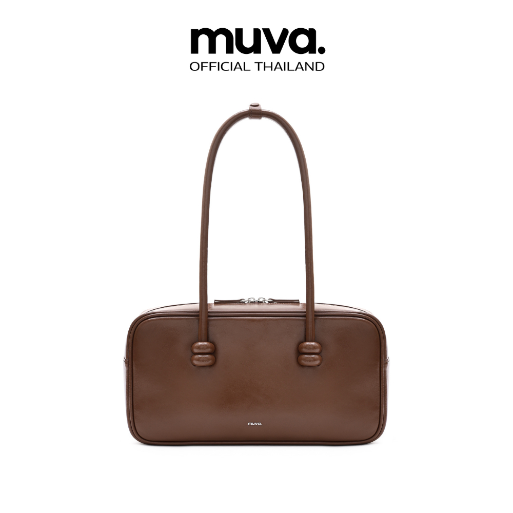 MUVA حقيبة كتف بوسطن جلد طبيعي — صورة 2