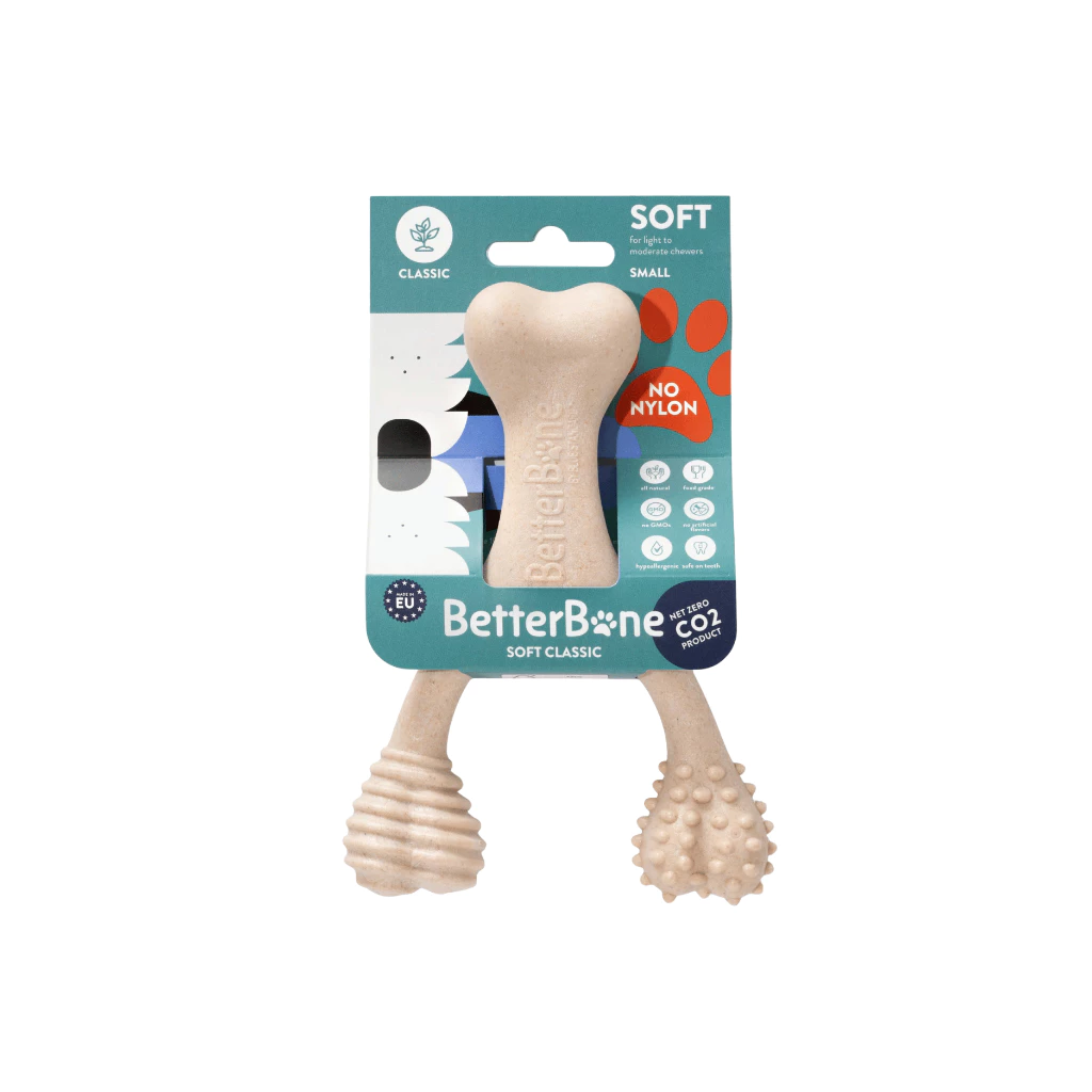 Better Bone Small ของเล่นขัดฟันสุนัข เคี้ยวเพลิน ปลอดภัย วัสดุธรรมชาติ | ไม่บาดเหงือก ไม่อุดตันลำไส้ | สำหรับพันธุ์กลาง