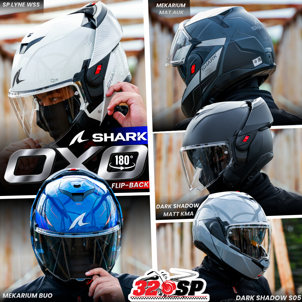 หมวกกันน็อคยกคาง SHARK OXO FLIP BACK ลายใหม่ล่าสุด ส่งไว!!! 320SP