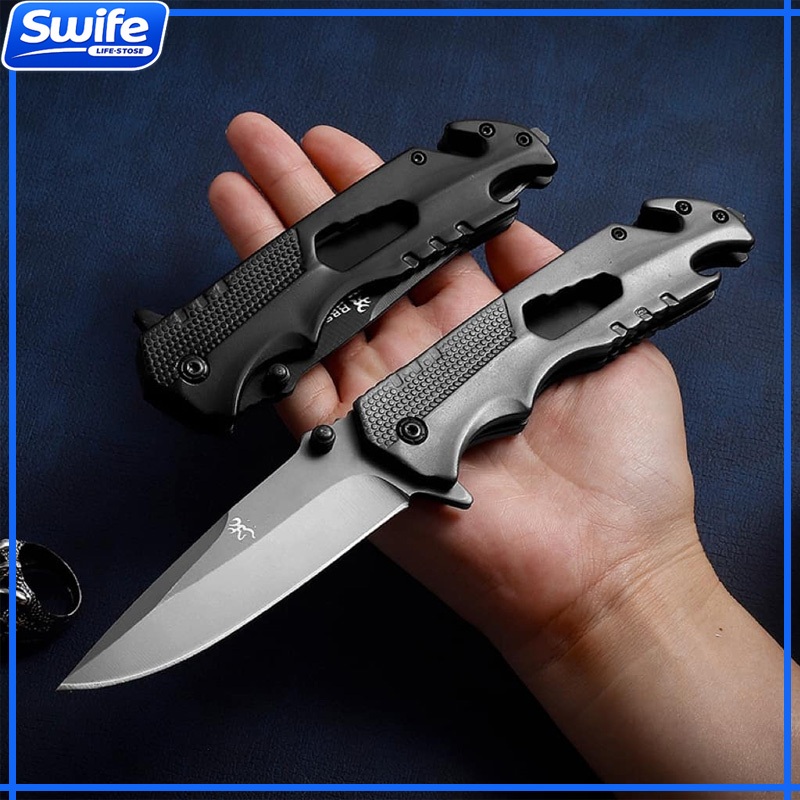 มีดพับเดินป่า มีดพับพกพา เครื่องมือกลางแจ้ง เครื่องมือตั้งแคมป์ Q9 Folding Knife Outdoor Tool Camping Tactics