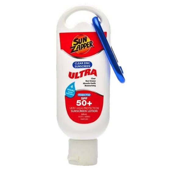 Sun Zapper Clear Zinc Oxide Sunscreen Ultra SPF50+ โลชั่นกันแดด