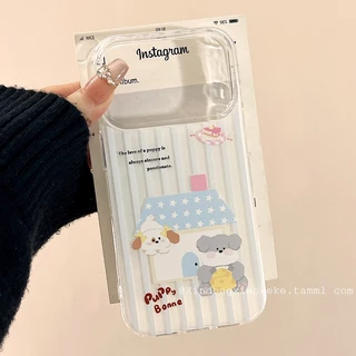 เคสไอโฟน 17 สำหรับ iPhone Air 16 Plus 12 11 15 14 17 Pro Max 14 7 8 Plus X Xr Xs Max ปก IMD ลายดาวสีชมพูหวานหรูหราใหม่