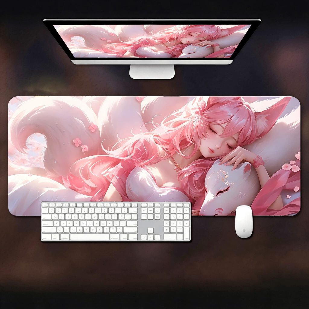 แผ่นรองเม้าส์ ขนาดใหญ่ มีความหนา กันลื่น อารี LOL 300x800x2 มม. วางเต็มโต๊ะ