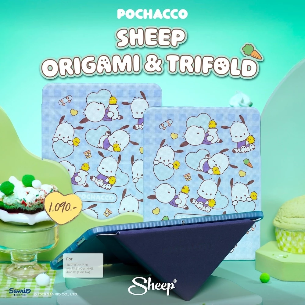 [Origami/Trifold Pochacco] Pochacco Collection เคสสำหรับไอแพด เคสกันกระแทก Case For iPad ไม่ดันฟิล์ม ตั้งแนวตั้ง แนวนอน