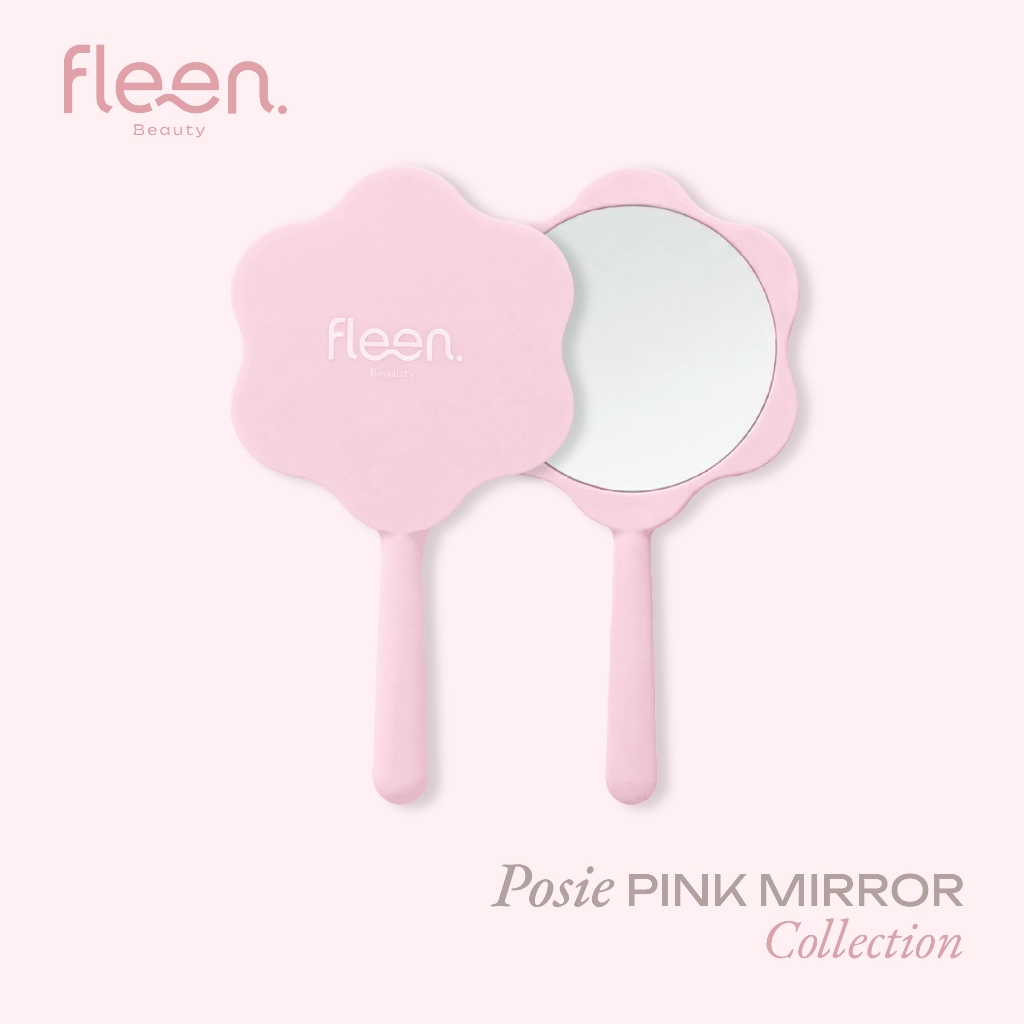 Fleen Beauty Rosie Pink Mirror Collection | กระจกแต่งหน้า สีชมพู