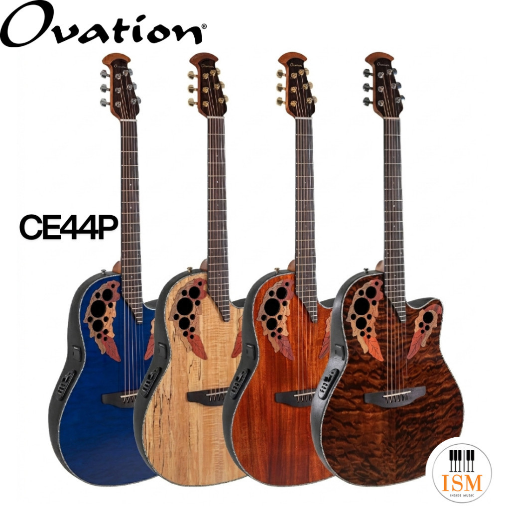 Ovation Celebrity Elite Plus CE44P Mid Cutaway กีต้าร์โปร่งไฟฟ้า Acoustic Electric Guitar