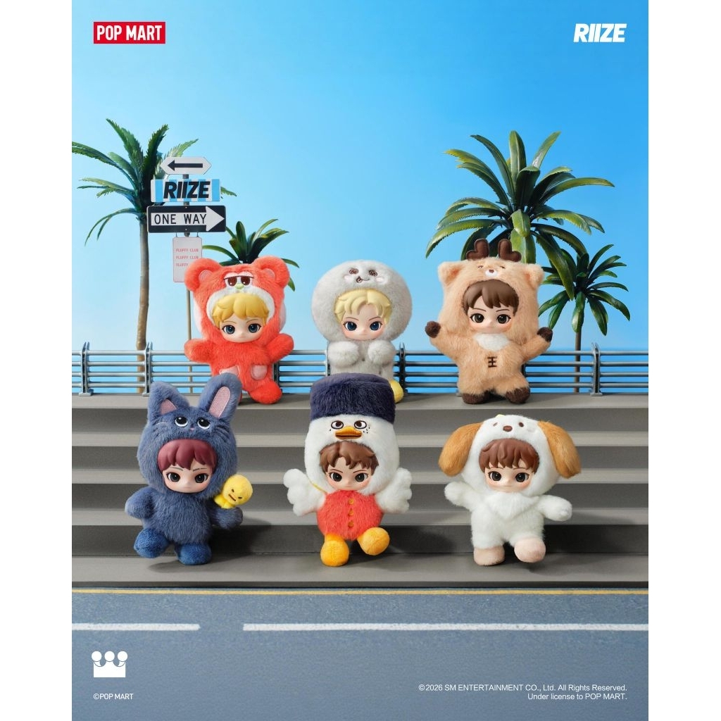 กทม. ส่งทันที พร้อมส่ง POP MART × RIIZE PLUSH DOLL KEHRING พวงกุญแจ