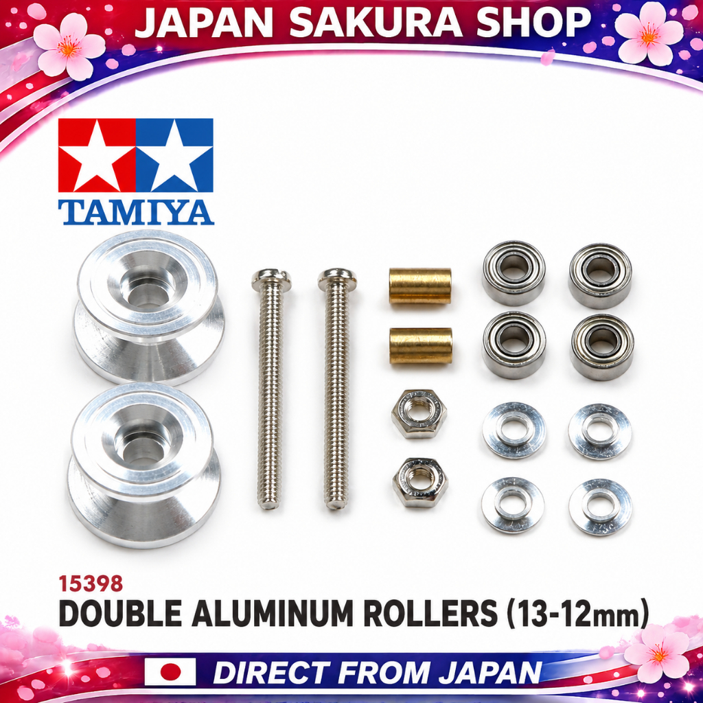 TAMIYA 15398 DOUBLE ALUMINUM ROLLERS (13-12mm) MINI 4WD ของแท้