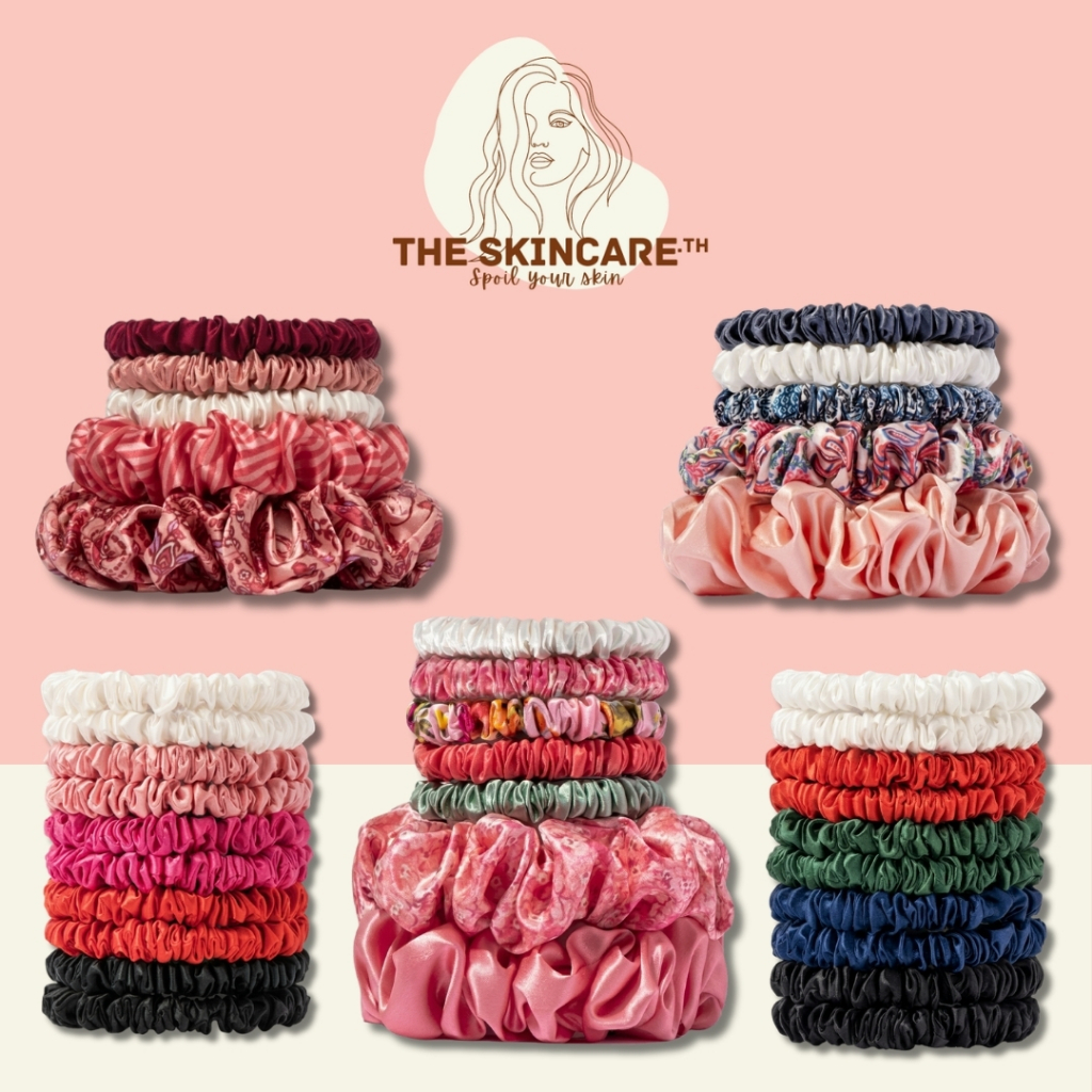 ⚡แท้💯 ส่งไว⚡TheSkincare.TH | Mega Scrunchies ยางรัดผม ผ้าไหมแท้ Value Set มัดแน่นแต่ไม่เจ็บหัว ไม่ทิ้งรอยมัด