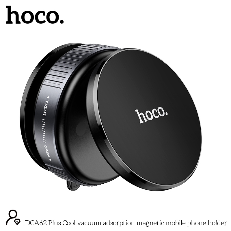 ที่วางโทรศัพท์แม่เหล็ก N52 HOCO DCA62 Plus พร้อมฐานสูญญากาศ หมุนได้ 360° รองรับมือถือ 4.5-7 นิ้ว ติดตั้งง่าย