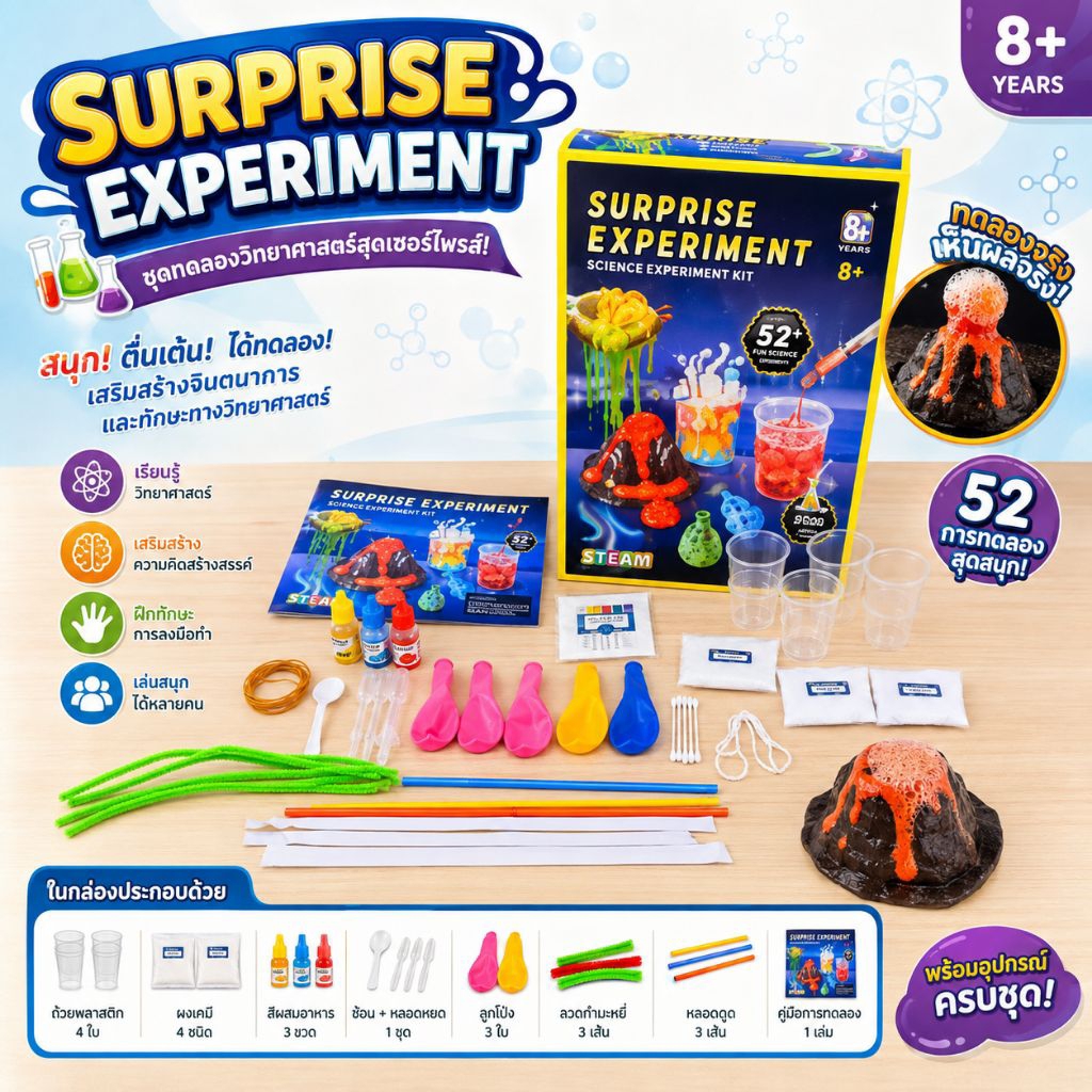 🏅Kids learning🏅ของเล่นวิทยาศาสตร์ Surprise Experiment 52+ ทดลองทางวิทยาศาสตร์
