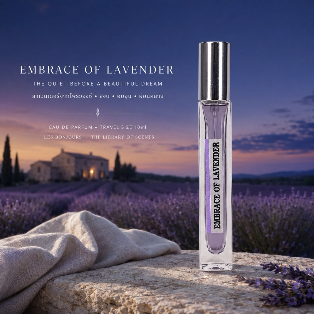 น้ำหอม เลส์ บองชูส์ Les Bonjours Perfume กลิ่น Embrace of Lavender EDP Travel Size 10 ml ลาเวนเดอร์สงบอบอุ่น | Reference
