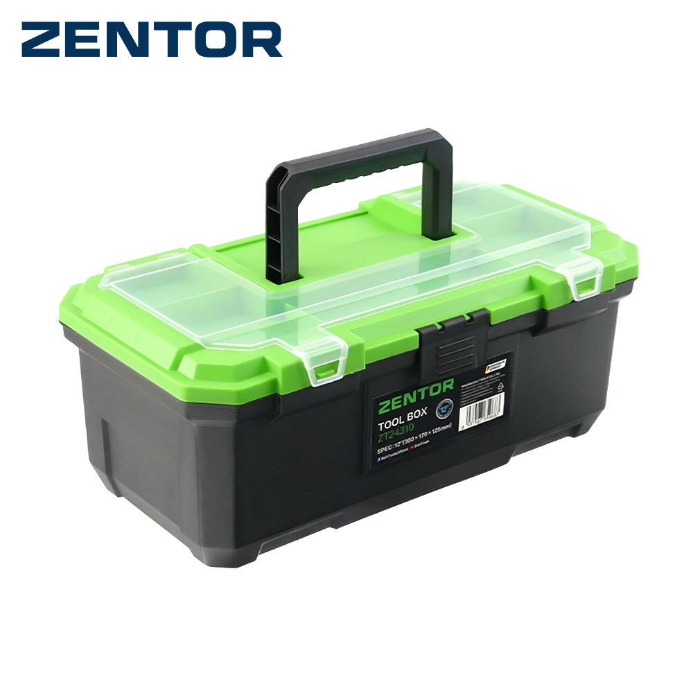 Zentor กล่องเครื่องมือช่าง กล่องเก็บเครื่องมือ วัสดุพลาสติกPP ทนทาน ขนาด 10/12/15/17 นิ้ว Tool Box