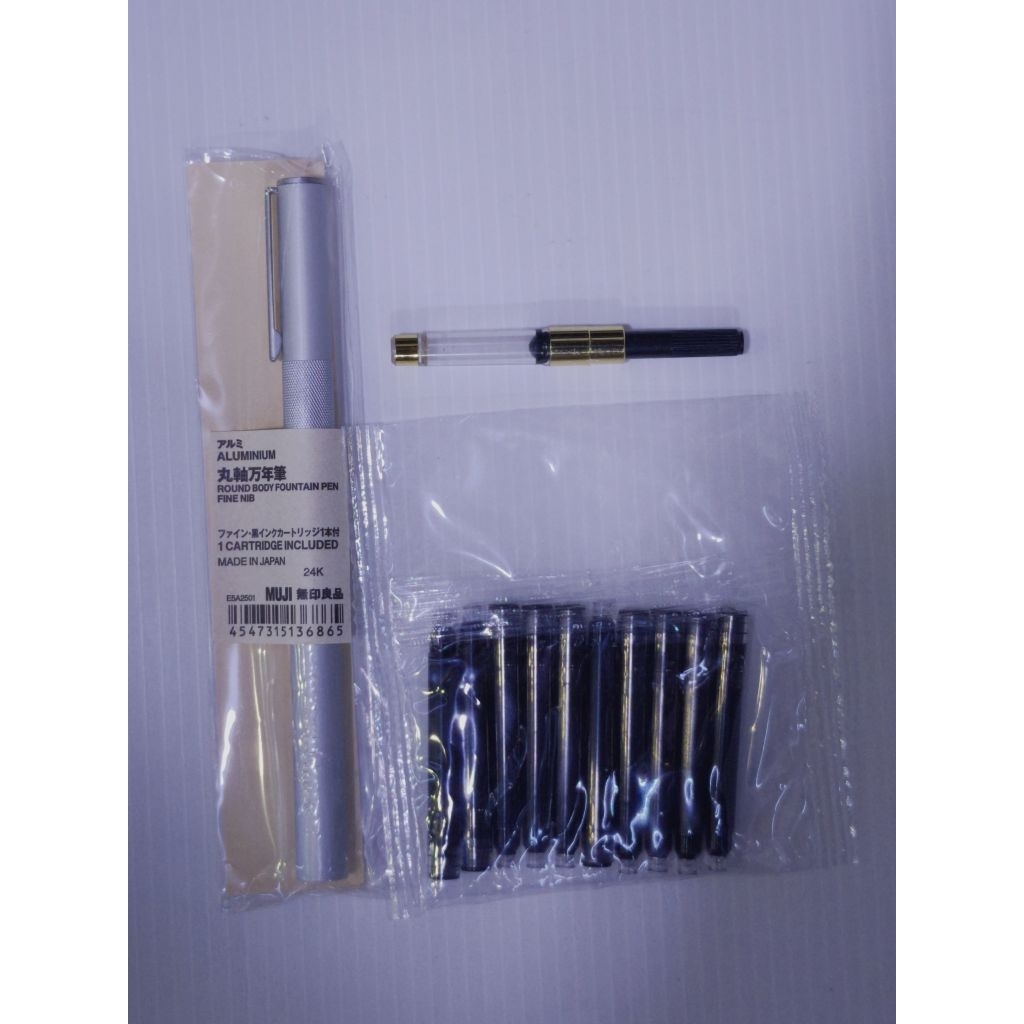 Muji Fountain Pen Aluminium ปากกาหมึกซึม มูจิ อลูมิเนียม ของแท้ Made in Japan พร้อมส่ง