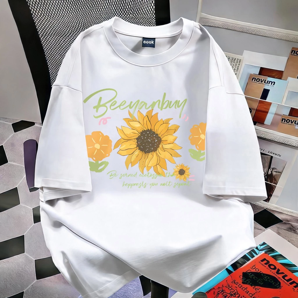 「งานเกรดพรีเมียม งานเกรด A」เสื้อยืดคอกลมผู้หญิง เสื้อ ผญ แฟชั่น เสื้อยืดแขนสั้นผู้หญิง คอตตอนแท้ ระบายอากาศดี #62