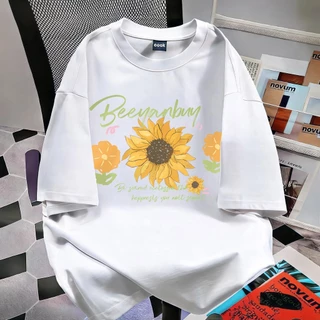 「งานเกรดพรีเมียม งานเกรด A」เสื้อยืดคอกลมผู้หญิง เสื้อ ผญ แฟชั่น เสื้อยืดแขนสั้นผู้หญิง คอตตอนแท้ ระบายอากาศดี #62