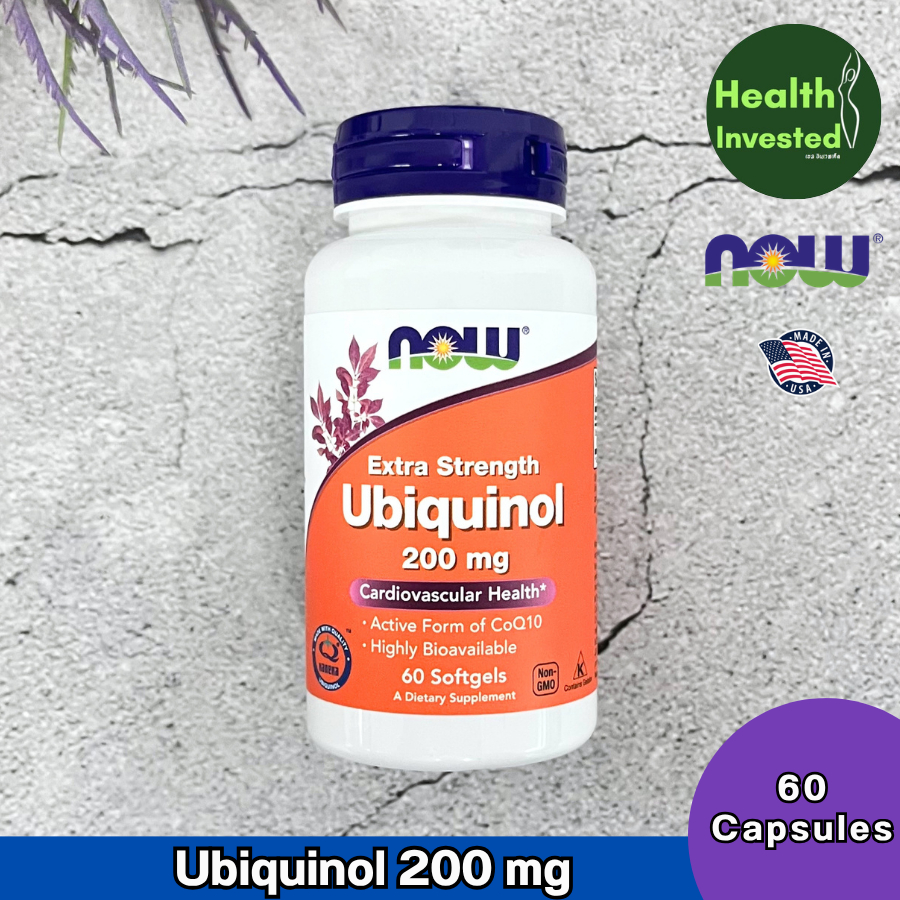 <Now Foods> Ubiquinol 200 mg 60 Softgels ยูบิควินอล