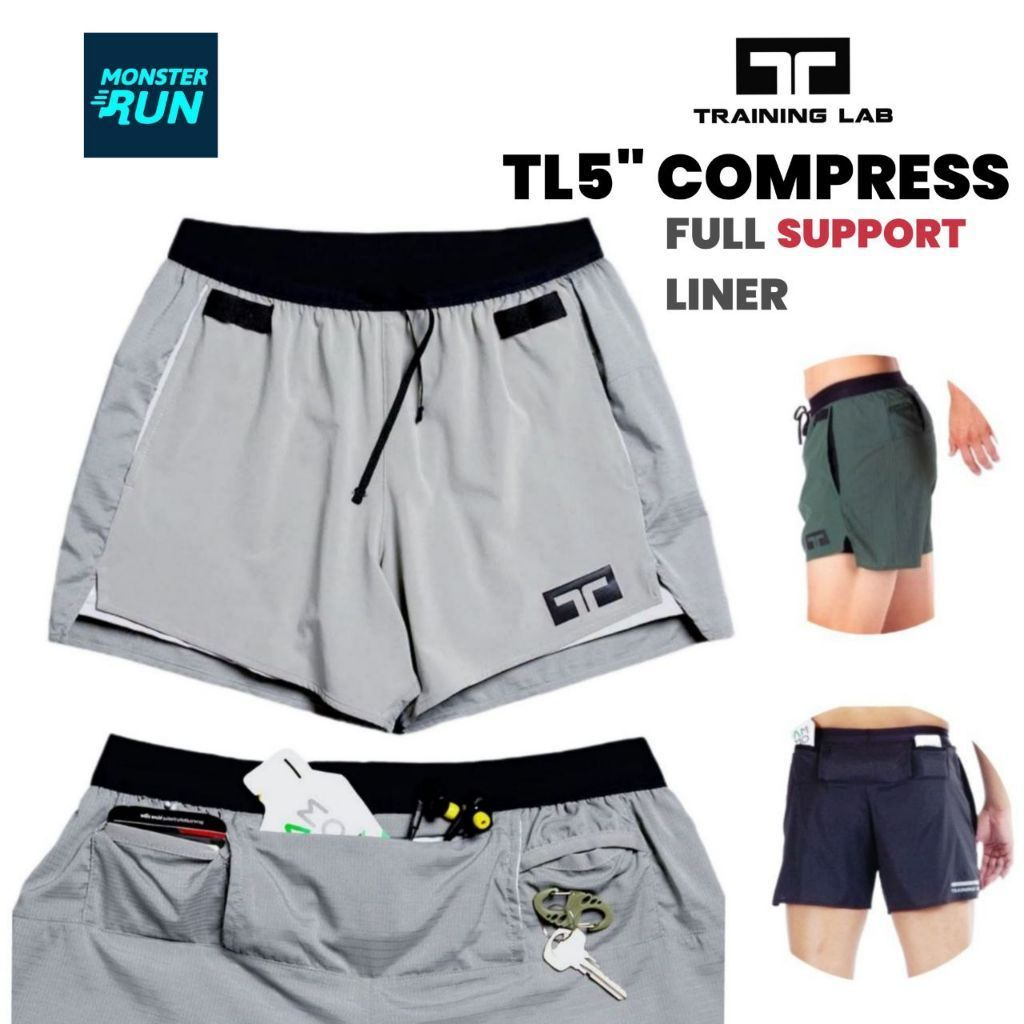 กางเกงวิ่ง TRAINING LAB TL5” COMPRESS 2IN1 SHORTS (25121)