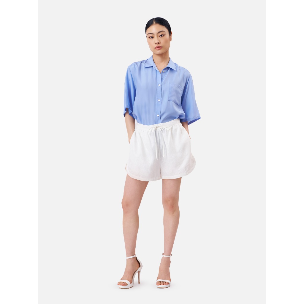 Piping Shorts JT - White color