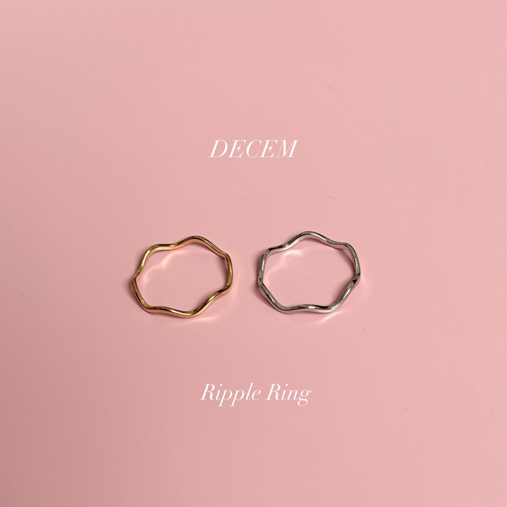 [New]Decem - Ripple แหวนหยัก สแตนเลสใส่อาบน้ำได้ ไม่ลอกดำ