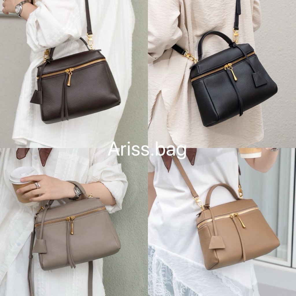 Loro Genuine leather กระเป๋าสะพายข้างหนังแท้ หยังนิ่ม เรียบหรู