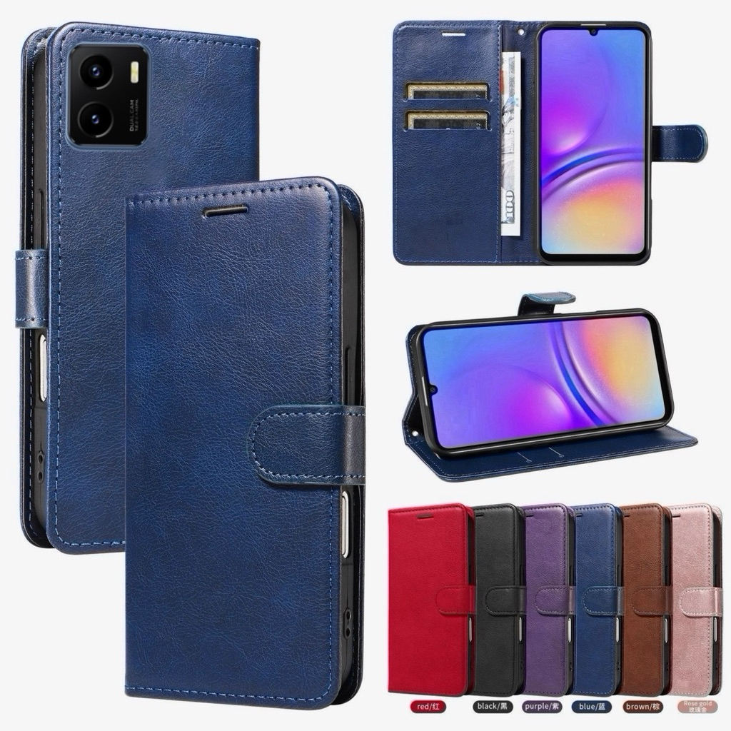 เคสฝาพับ กระเป๋ามือถือ มีล็อก สำหรับรุ่น Vivo Y15S Y01 Y01A เคสโทรศัพท์