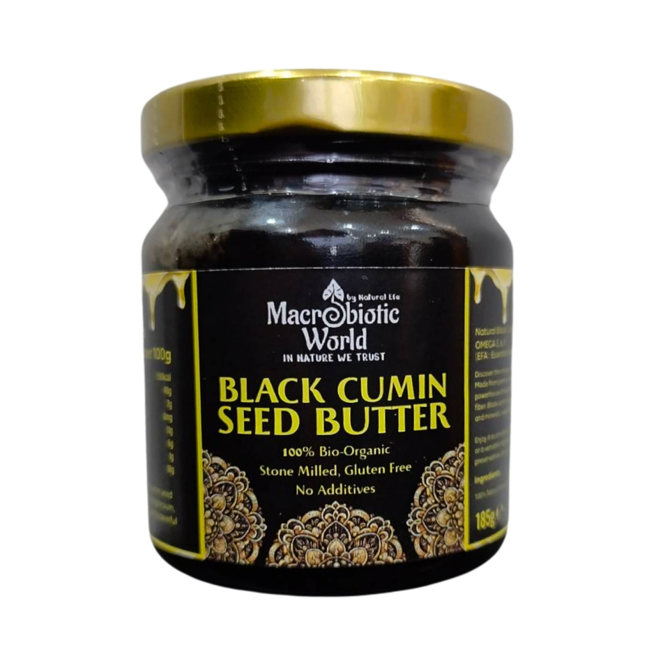 Organic/Bio Black Cumin Seed Butter เนยเมล็ดยี่หร่าดำ 185g l Macrobiotic World Natural Efe l Spreads