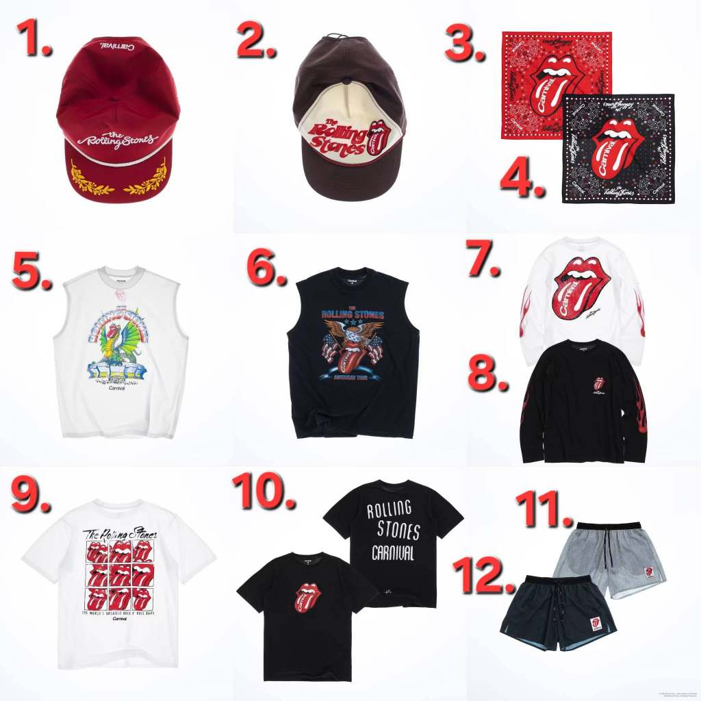 [ ของแท้ ] เสื้อยืด รวมลาย Carnival Running x The Rolling Stones Collection ของใหม่ พร้อมส่ง