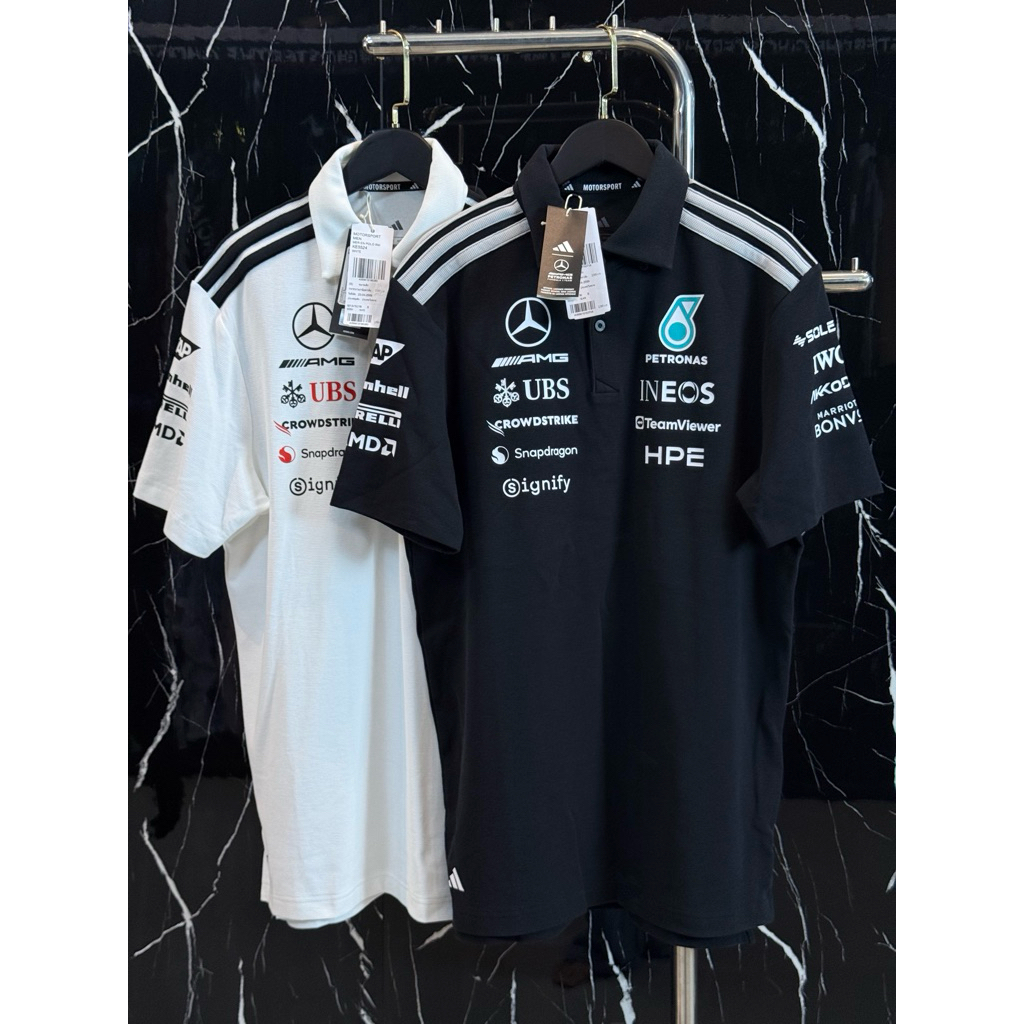 เสื้อโปโล Adidas Mercedes-AMG Petronas Formula 1 Team Engineers คอลเลกชั่นทีมแข่งรถ Formula 1