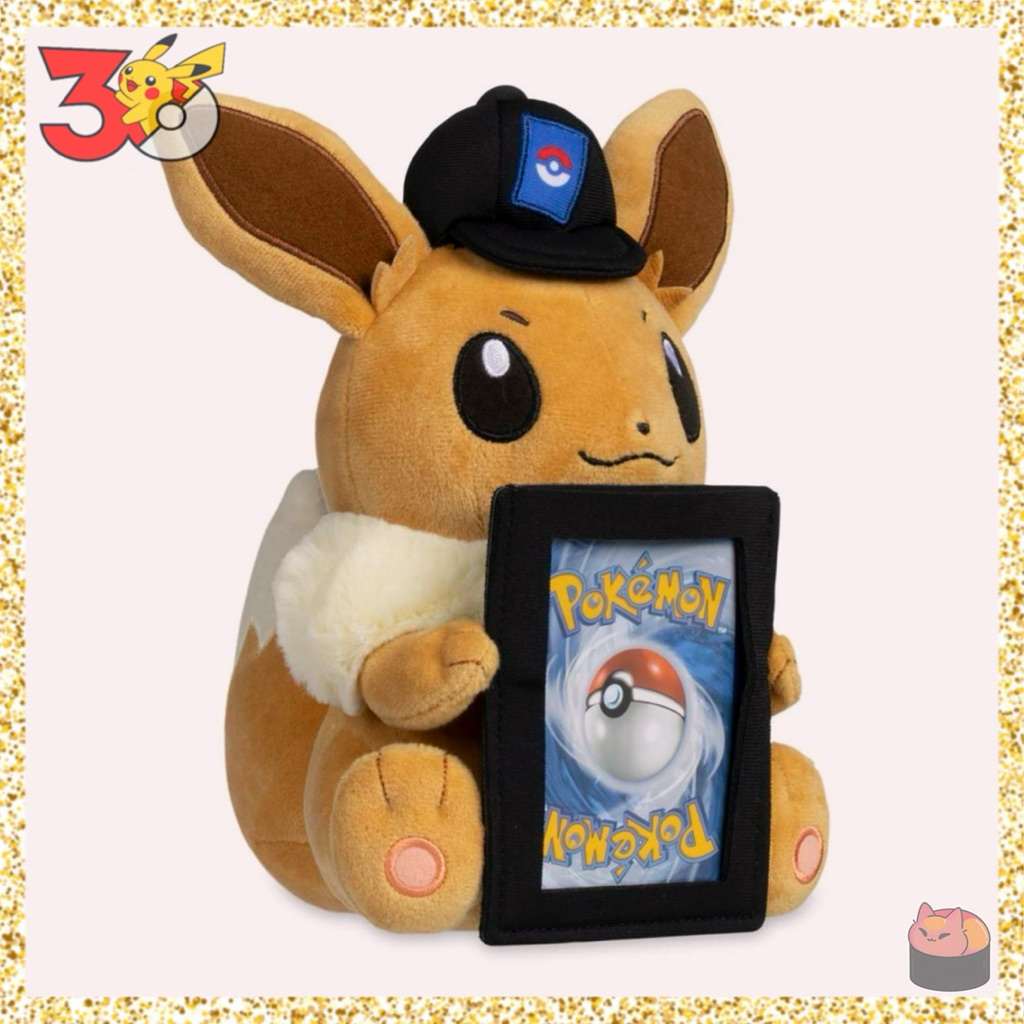 Pokemon Eevee Card Display Plush 30th Anniversary Pokemon Center Japan Authentic