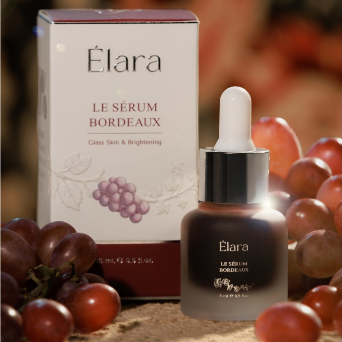 Élara Le Sérum Bordeaux เซรั่มองุ่นบอร์โด Glass Skin & Brightening เซรั่มหน้าใส ผิวโกลว์ 15ml