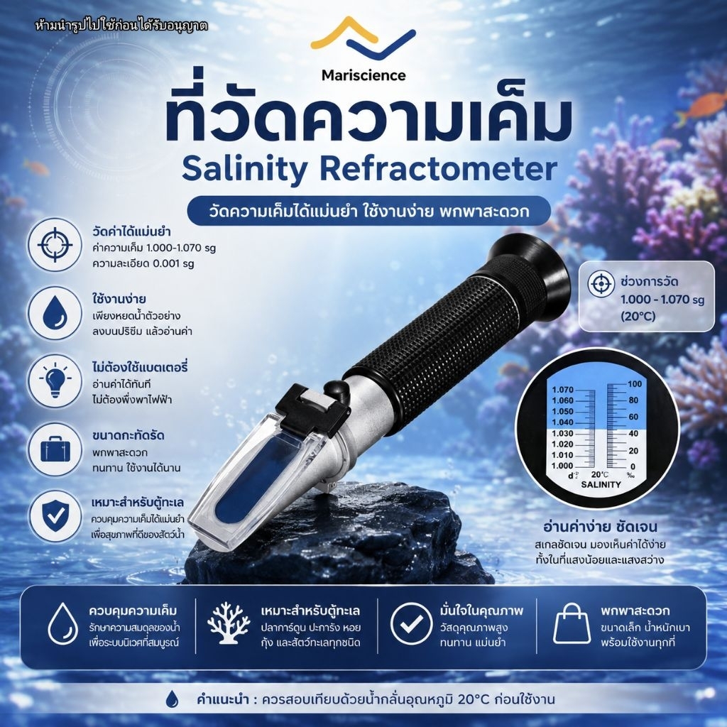 ที่วัดความเค็ม Salinity Refractometer
