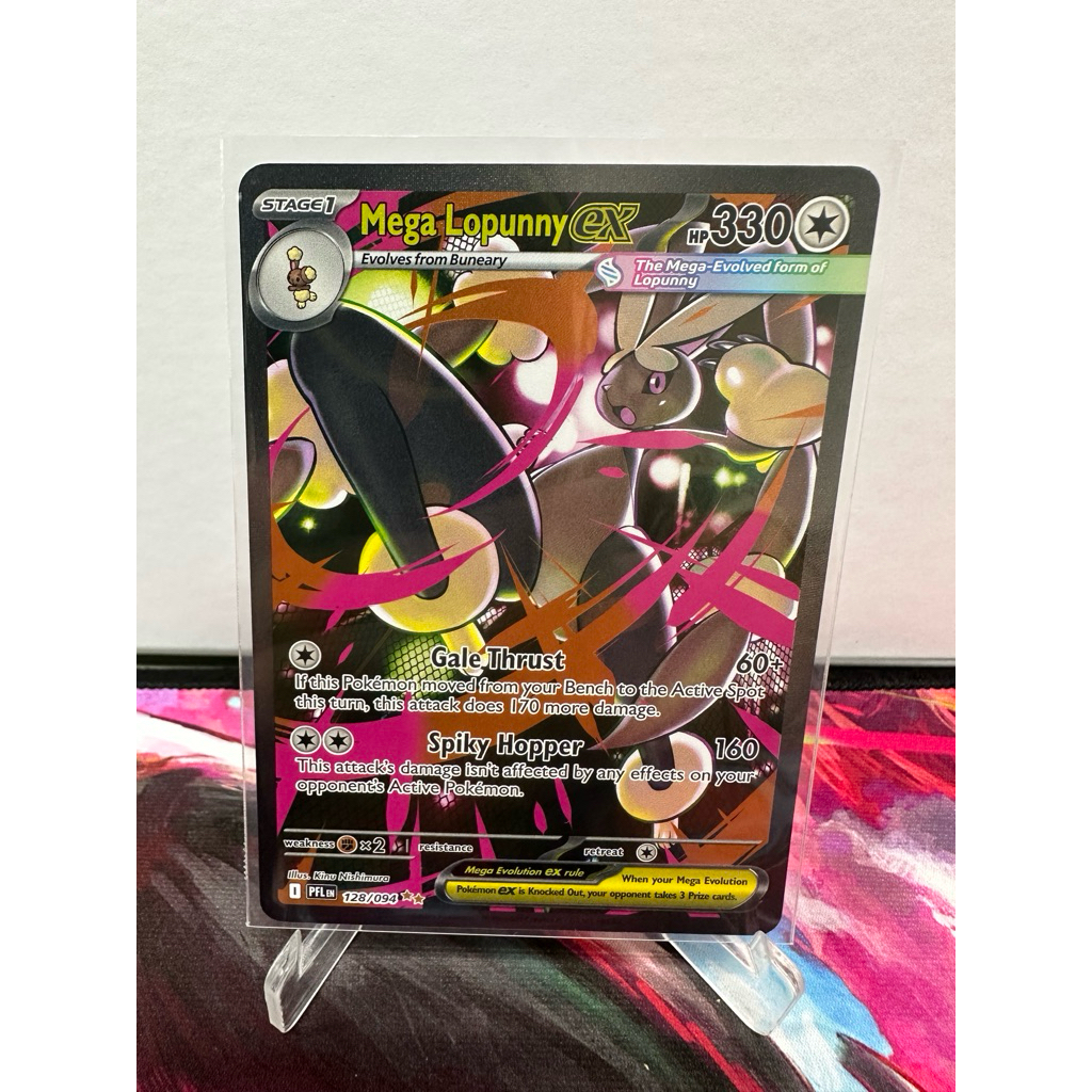 การ์ด Pokemon Cards Mega Lopunny ex 128/094 Holo Phantasmal Flames
