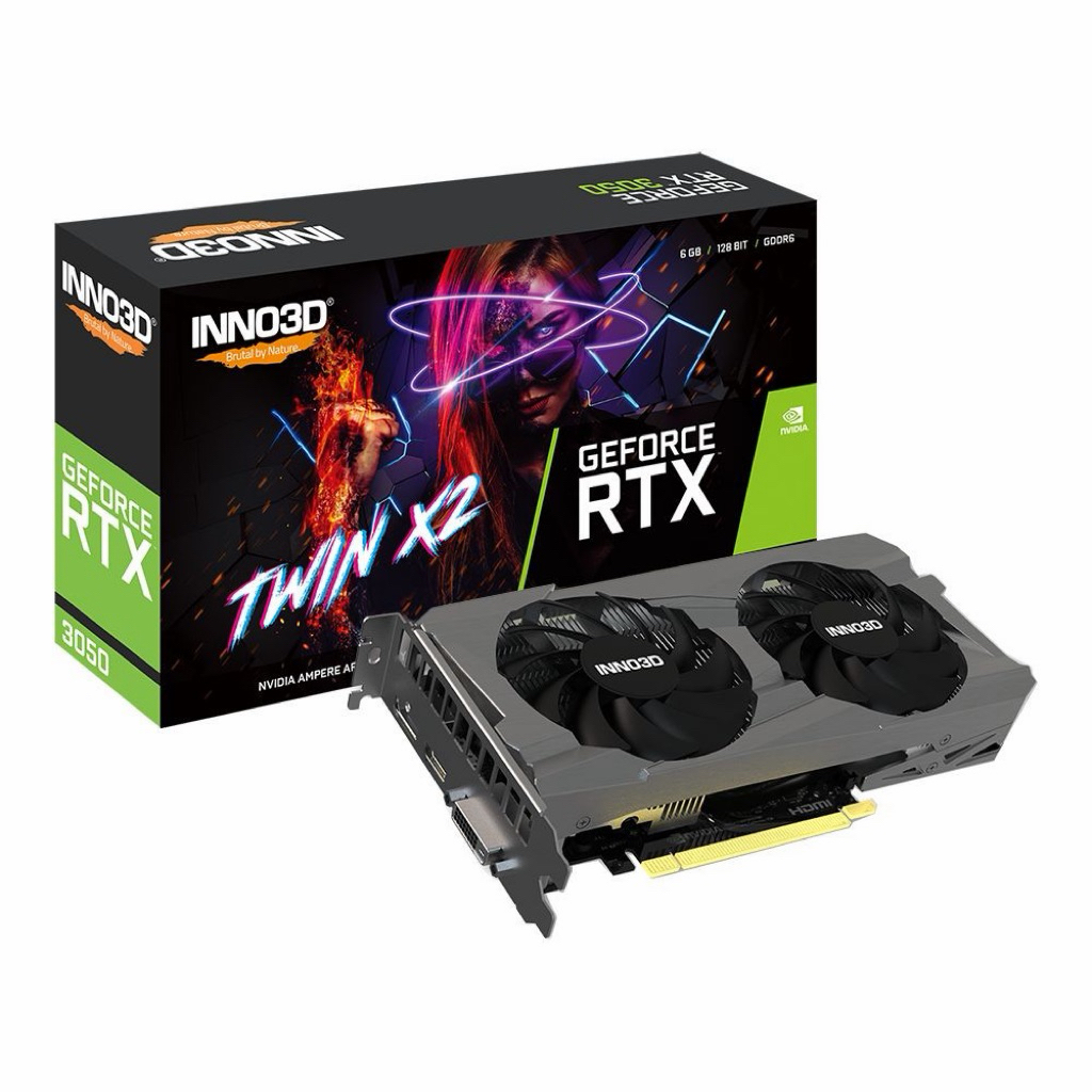 INNO3D TWIN X2 RTX 3050 ‼️6GB‼️ ✨ไม่ต้องต่อไฟเพิ่ม✨