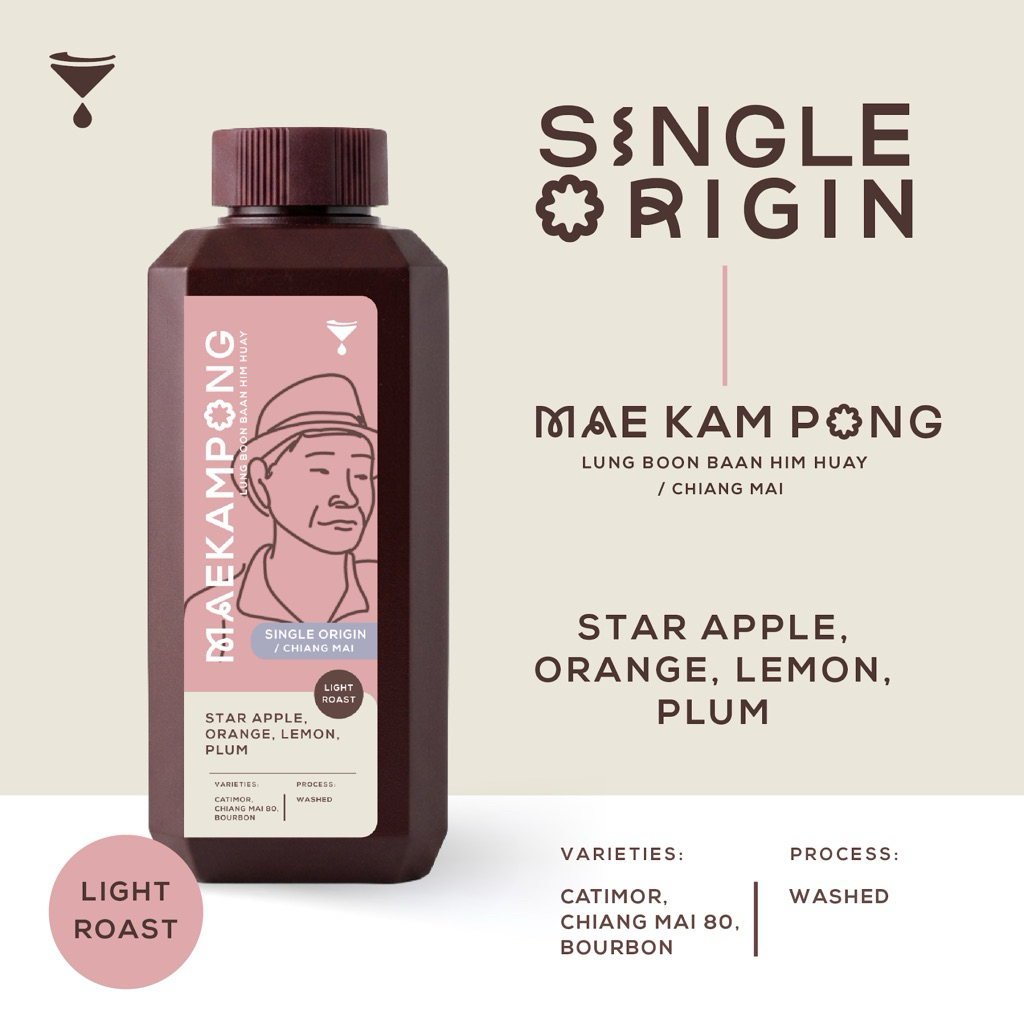 เมล็ดกาแฟคั่วอ่อน MAE KAM PONG (ดอยแม่กำปอง จ.เชียงใหม่)