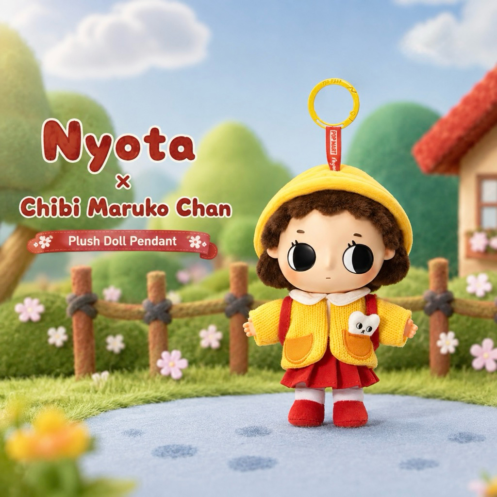 ( พร้อมส่งใน🇹🇭 ) Nyota × Chibi Maruko Chan Plush Doll Pendant