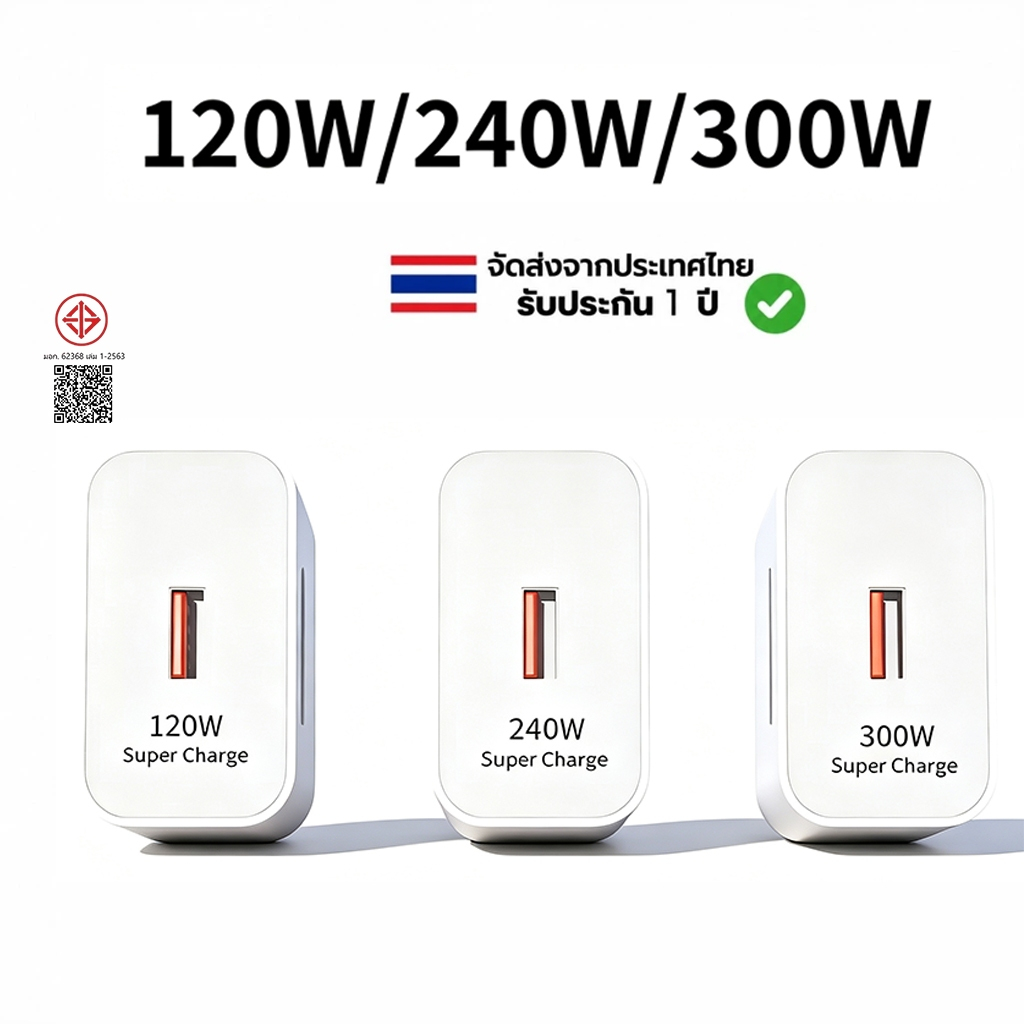 ชุดชาร์จ XM 120W 240W 300W ชุดชาร์จเร็ว USB type c สายชาร์จ หัวชาร์จ ใช้ได้กับ และอุปกรณ์ทุกรุ่น รับประกัน1 ปี