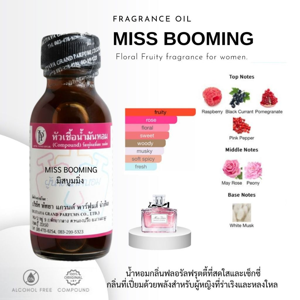 หัวเชื้อน้ำหอม กลิ่นMISS BOOMING  มิสบูมมิ่ง