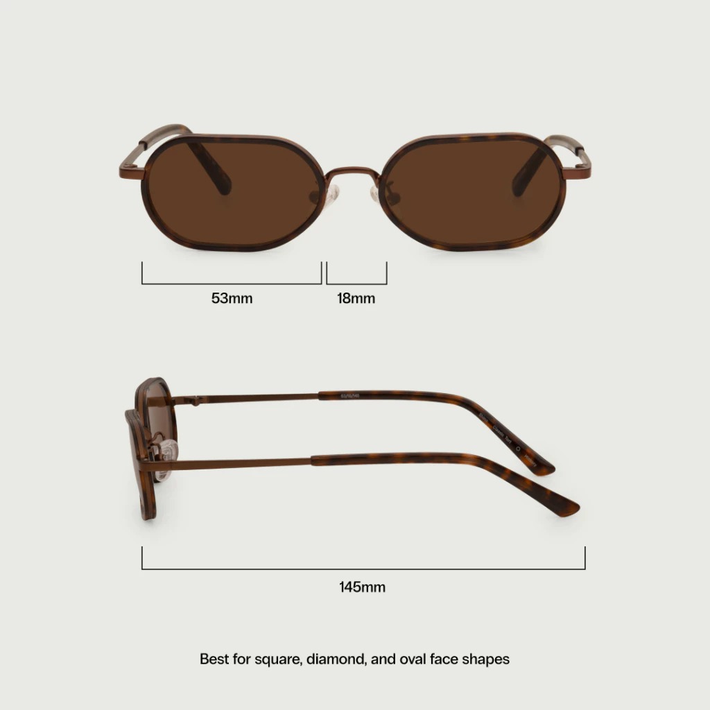 Sunnies Studios نظارة شمسية بيضاوية Shino للجنسين — صورة 3