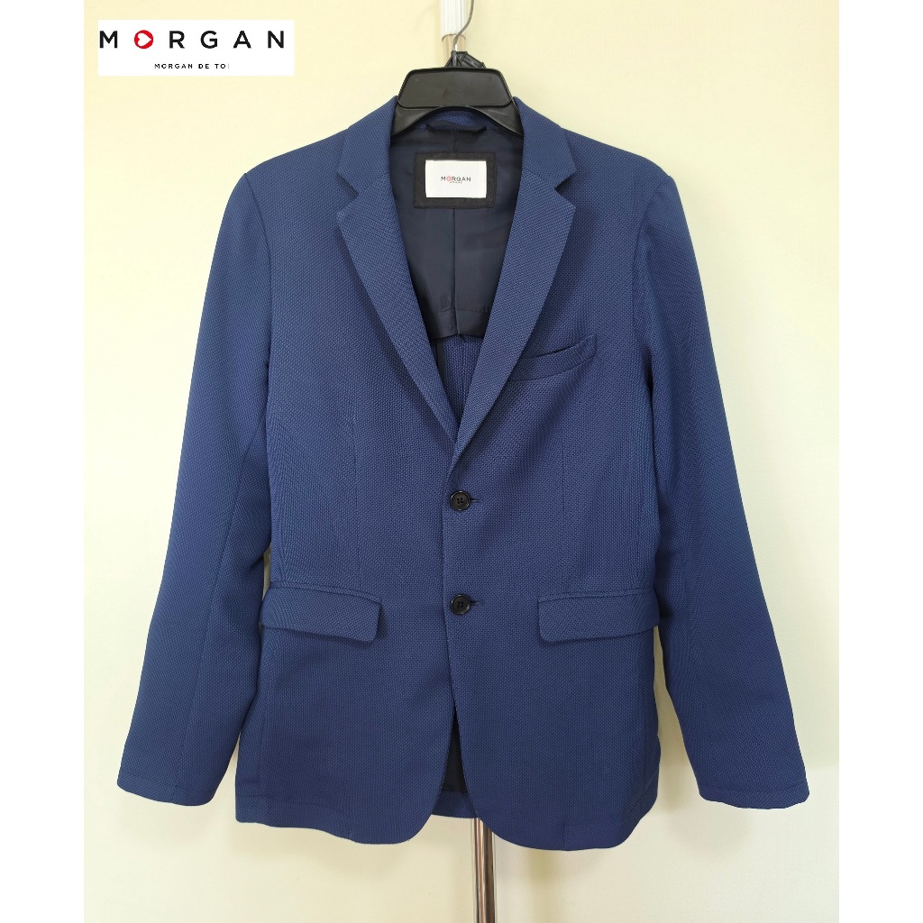 Morgan De Toi เสื้อสูท สีน้ำเงิน อก 37 นิ้ว มือสอง