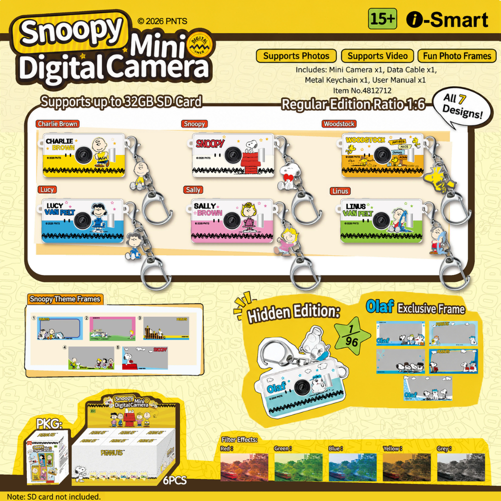 กล่องสุ่มกล้องดิจิตอล i-Smart Snoopy Mini Digital Camera ประกันศูนย์